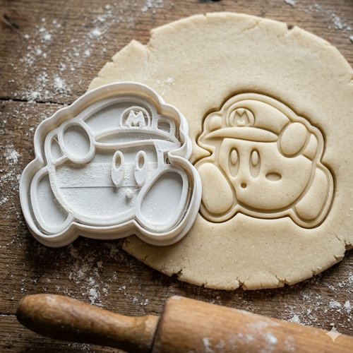 Emporte-piece kirby mario - moule a biscuits artisanal 8 cm