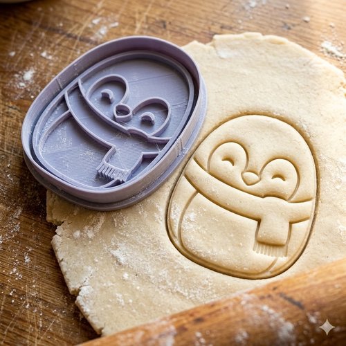 Emporte-pièce pingouin 8 cm - moule biscuits et pâte à sucre