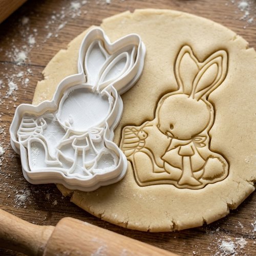 Emporte-pièce lapin de pâques 8 cm - moule à biscuit artisanal