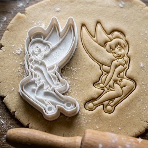 Emporte-pièce fée clochette 8 cm - moule à biscuit artisanal noir