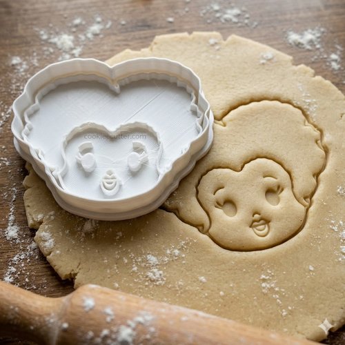 Emporte-pièce betty boop 8 cm - moule à biscuit artisanal noir