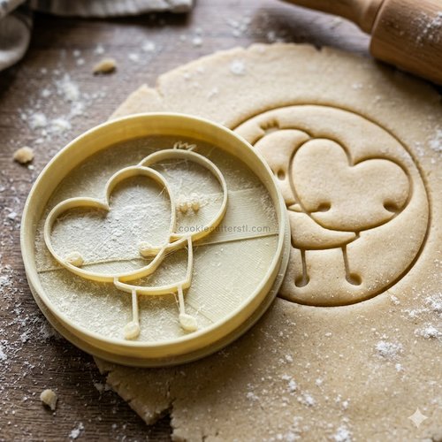 Emporte-piece coeur personnage 8 cm - moule a biscuits artisanal