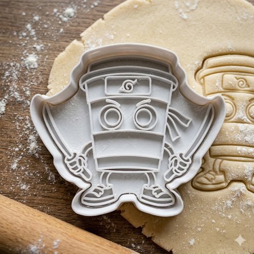 Emporte-piece cafe ninja 8 cm - moule a biscuit artisanal