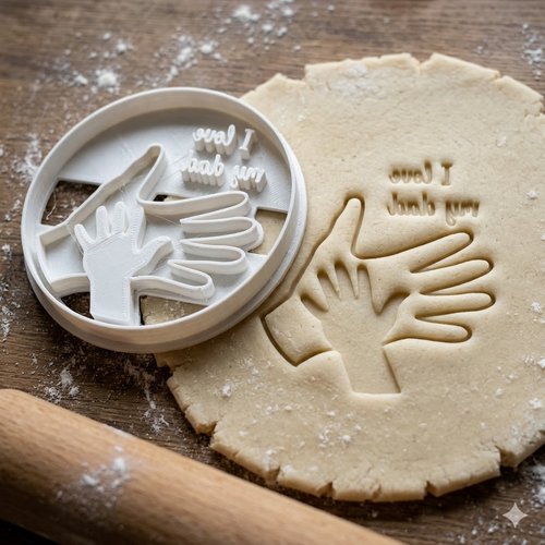 Emporte-pièce mains famille 8cm - moule biscuit pâte sablée artisan