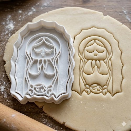 Emporte-piece vierge marie 8 cm - moule de patisserie artisanale