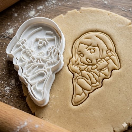 Emporte-piece chibi manga 8 cm - moule a biscuits artisanal noir