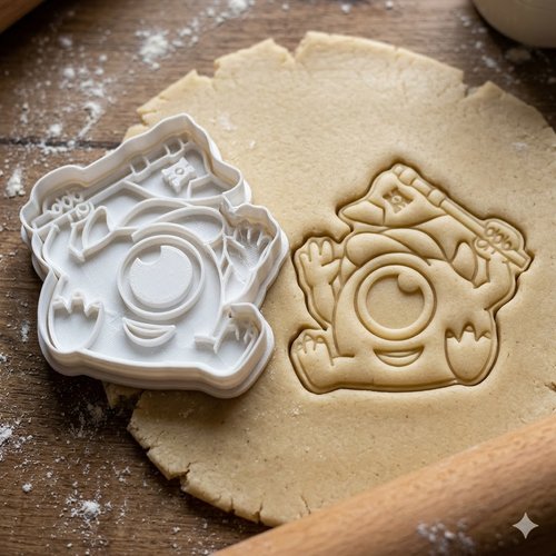 Emporte-piece monstre cyclope 8 cm - moule biscuit patisserie