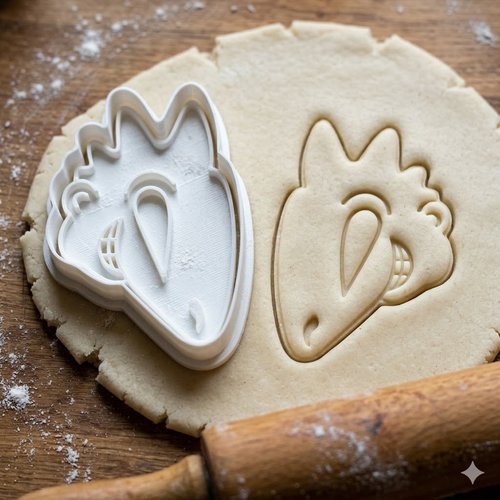 Emporte-piece dinosaure 8 cm - moule a biscuit artisanal noir