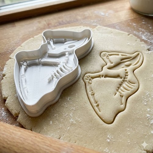 Emporte-piece squelette dinosaure fossile 8 cm pour biscuits