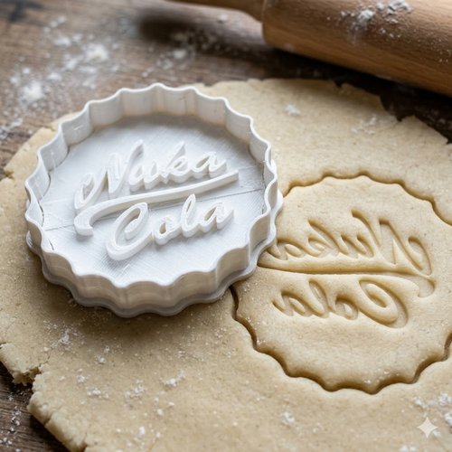 Emporte-pièce nuka cola 8 cm - moule à biscuits fan art fallout