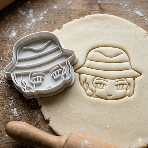 Emporte-piece de patisserie artisanal personnage manga 8 cm