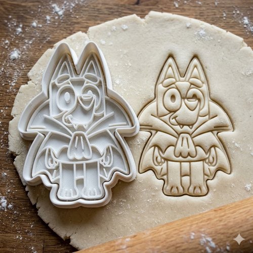 Emporte-pièce vampire chien dessin animé 8 cm - moule biscuit halloween