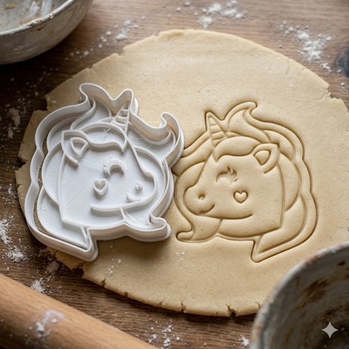 Emporte-piece licorne 8 cm - moule patisserie artisanale noir