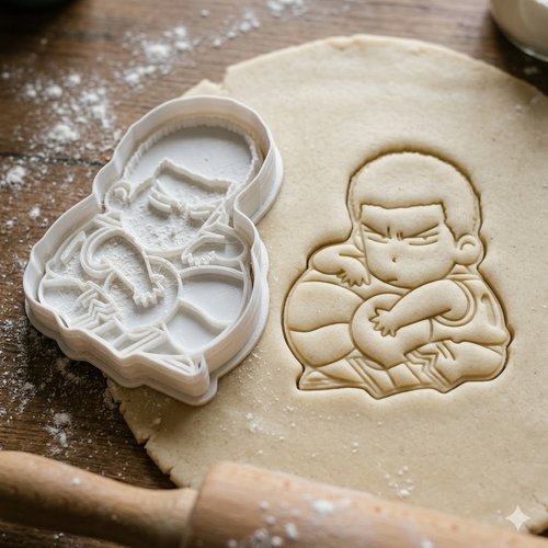 Emporte-piece basket chibi manga - moule biscuit artisanal 8 cm