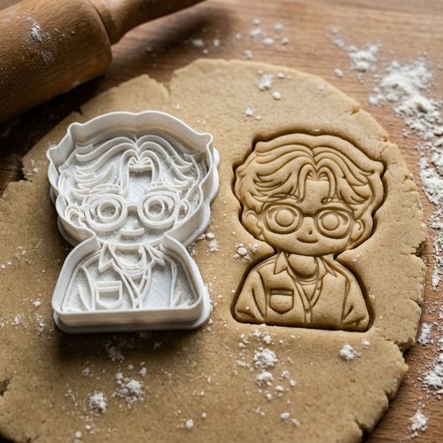 Emporte-pièce biscuit garçon à lunettes - moule pâtisserie 8 cm
