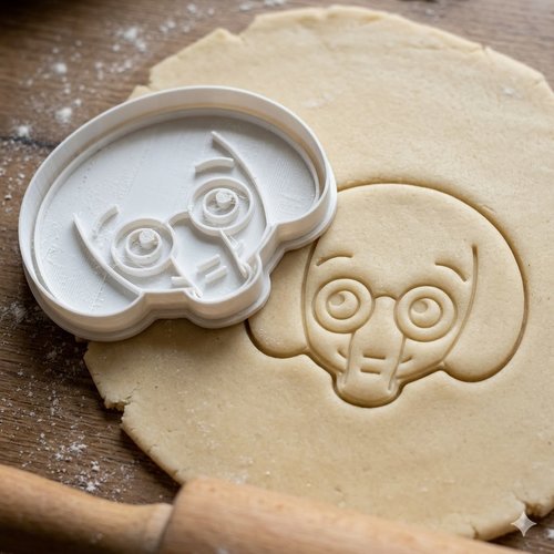 Emporte-pièce chien à lunettes 8cm - moule biscuit artisanal