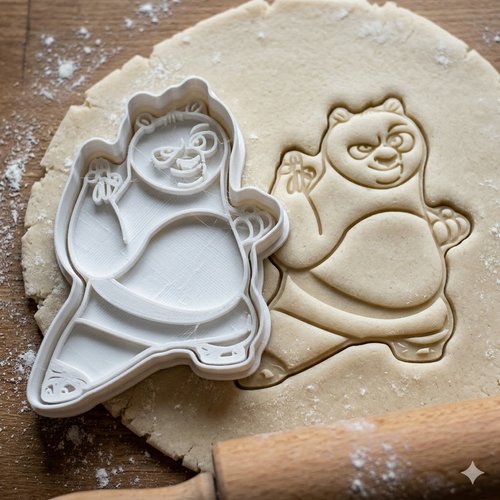 Emporte-pièce panda kung fu 8 cm - moule à biscuit artisanal