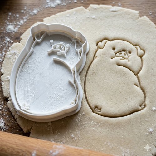 Emporte-piece cochon artisanal 8 cm - moule a biscuits et patisserie