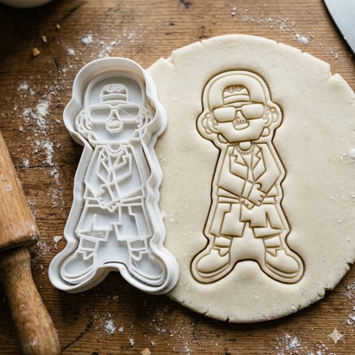 Emporte-pièce rappeur hip-hop 8 cm - moule à biscuits artisanal