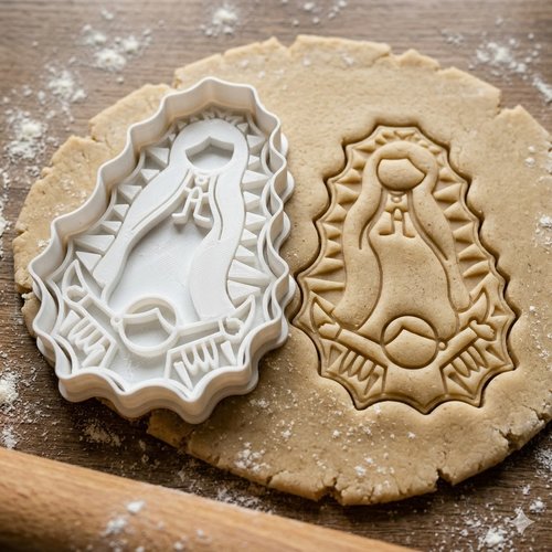 Emporte-piece vierge de guadalupe 8 cm - moule biscuit artisanal