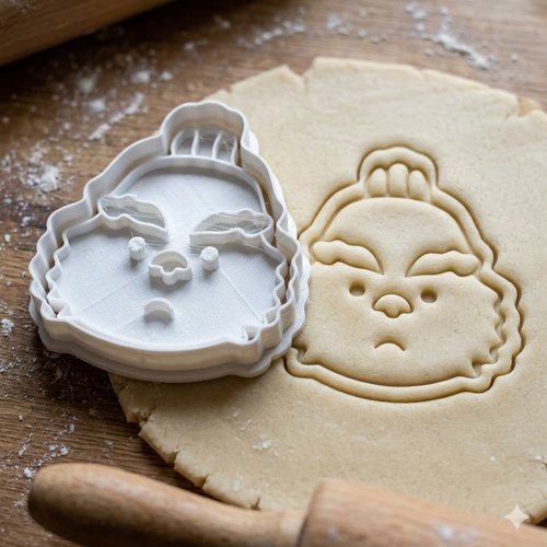 Emporte-piece grinch 8cm pour biscuits et pate a sucre