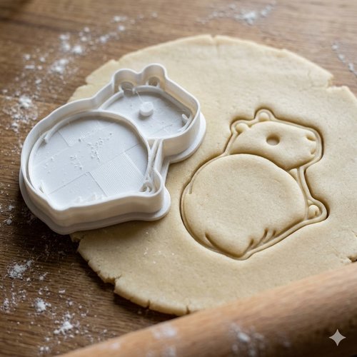 Emporte-piece capybara 8 cm - moule de patisserie artisanale noir