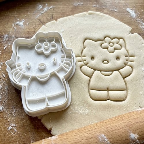 Emporte-piece chat kawaii 8 cm - moule biscuit patisserie artisanale