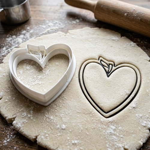 Emporte-piece coeur pomme 8 cm - moule biscuits et pate a sucre