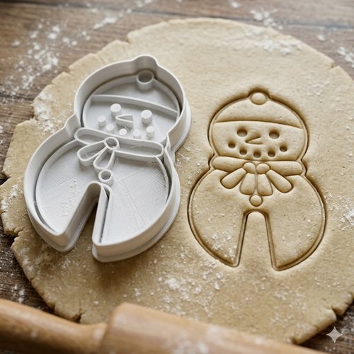 Emporte-piece bonhomme de neige 8 cm - moule biscuit de noel