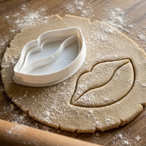 Emporte-pièce lèvres 8 cm - moule à biscuit et pâte à sucre noir