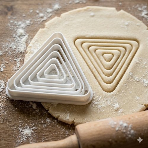 Emporte-pièce triangle design 8 cm pour biscuits et pâtisserie