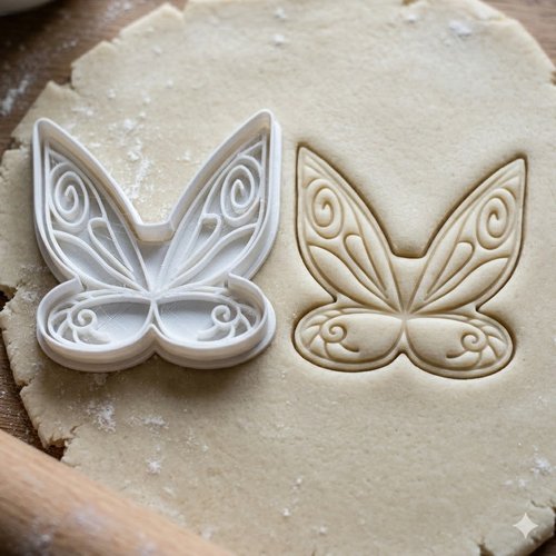 Emporte-piece ailes de papillon fee 8 cm - moule biscuit artisanal