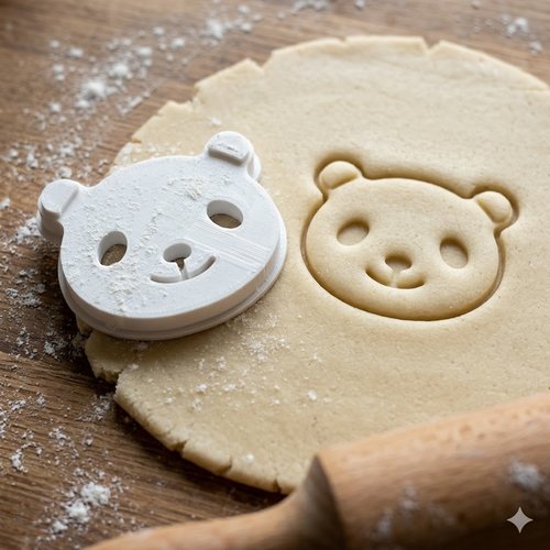 Emporte-pièce panda artisanal 8 cm pour biscuits et pâtisserie