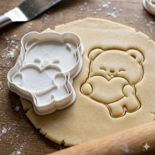 Emporte-piece ours coeur 8 cm - moule biscuits et pate a sucre