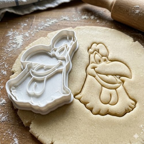 Emporte-pièce coq de dessin animé 8 cm - moule pâtisserie artisanal