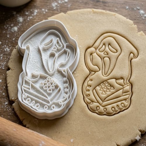 Emporte-piece scream ghostface pour biscuits et patisserie - 8 cm