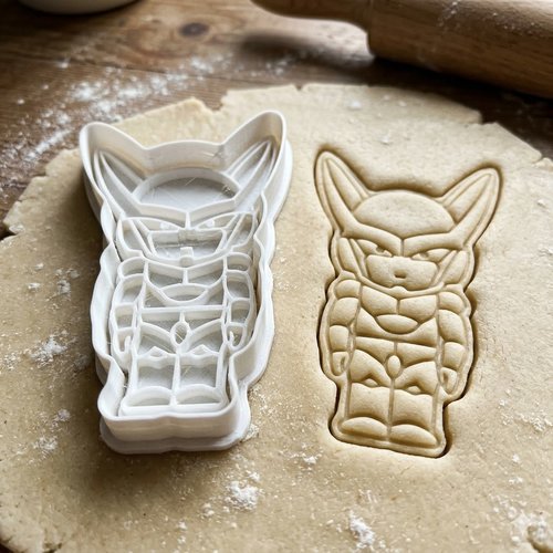 Emporte-piece chat samourai manga 8 cm - moule biscuit artisanal