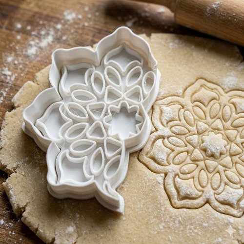 Emporte-piece artisanal mandala 8 cm pour biscuits et patisserie