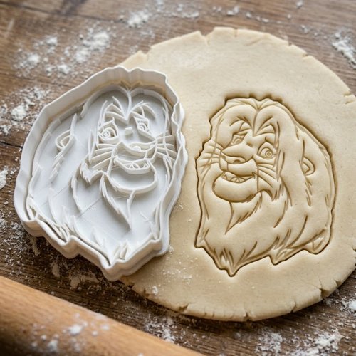 Emporte-pièce lion roi de la savane - moule biscuit artisanal 8 cm
