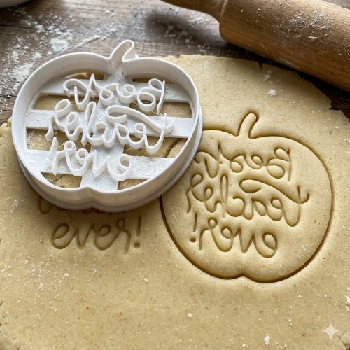 Emporte-piece best teacher ever - moule a biscuits forme pomme 8 cm