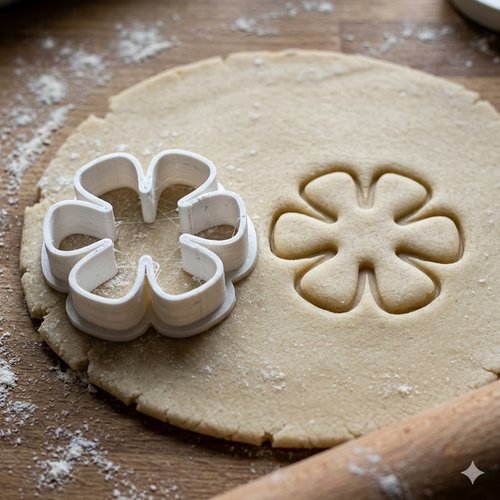 Emporte-pièce fleur 8 cm - moule à biscuits artisanal noir