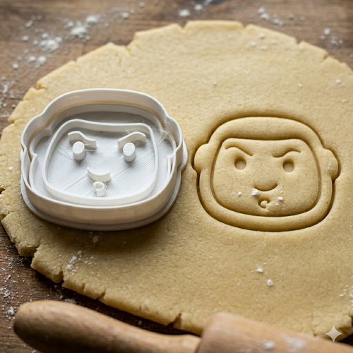 Emporte-pièce visage expressif 8 cm - moule à biscuit artisanal