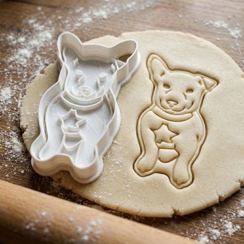 Emporte-piece chien etoile 8 cm - moule patisserie artisanal noir