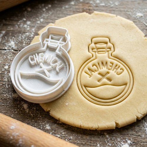 Emporte-piece fiole chemical x 8 cm - moule biscuit patisserie
