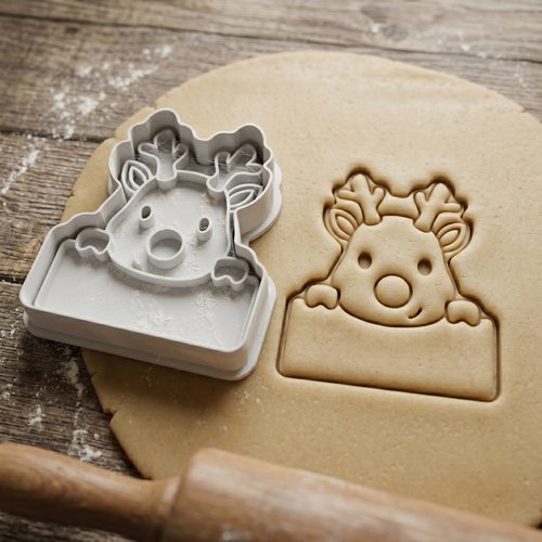 Emporte-pièce renne de noël 8cm - moule à biscuit artisanal