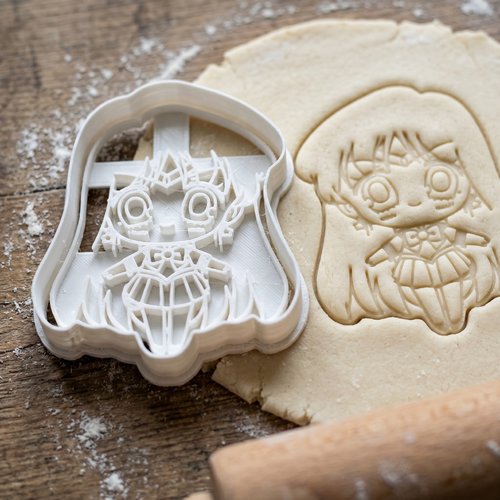 Emporte-piece manga fille magique 8cm moule artisanal