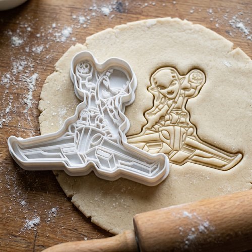 Emporte-pièce bouffon vert 8cm - moule biscuit artisanal