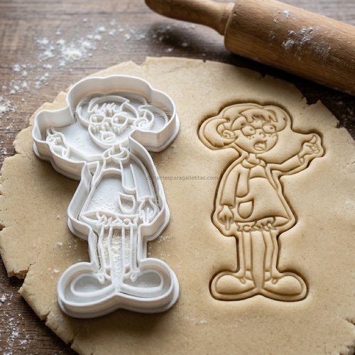 Emporte-pièce fille à lunettes 8cm - moule biscuit artisanal