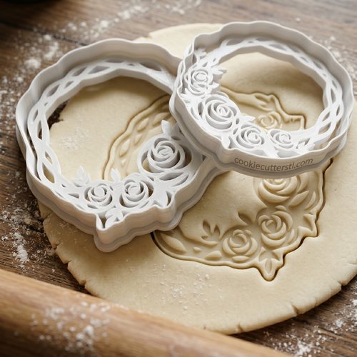 Emporte-piece couronne fleurs 8cm moule biscuit