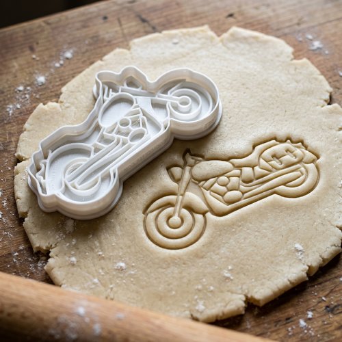 Emporte-piece moto 8cm - moule biscuit artisanal